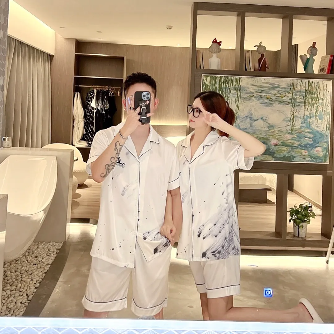 🅿️340 2024 CHROME HEARTS home wear, high-definition Korean silk fabric, skin-friendly, soft and comfortable, couple model M～XXXL